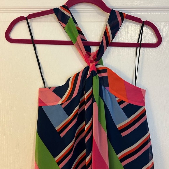 Trina Turk Racquet Club Halter Tie Dress - Picture 4 of 8
